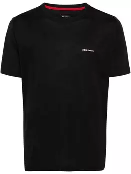 Футболка с вышитым логотипом Kiton, черный
