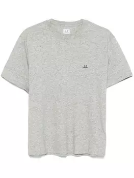 Футболка с вышитым логотипом компании CP C.P. Company, серый