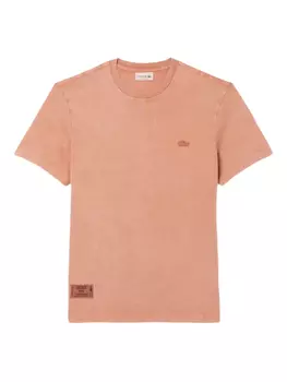 Футболка с вышитым логотипом Lacoste, оранжевый