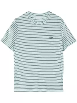 Футболка с вышитым логотипом Lacoste, синяя