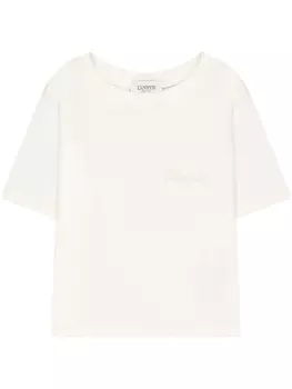 Футболка с вышитым логотипом Laneus, белый