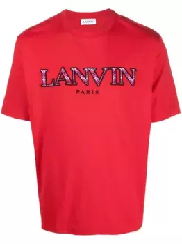 Футболка с вышитым логотипом Lanvin, красный