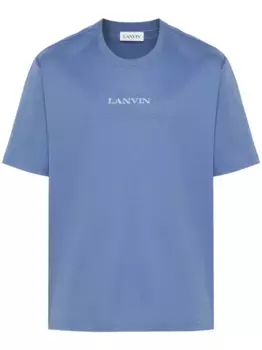 Футболка с вышитым логотипом Lanvin, синий