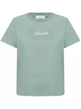 Футболка с вышитым логотипом Lanvin, зеленый