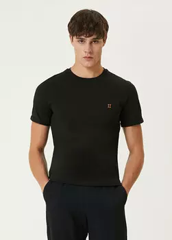 Футболка с вышитым логотипом Les Deux, черный