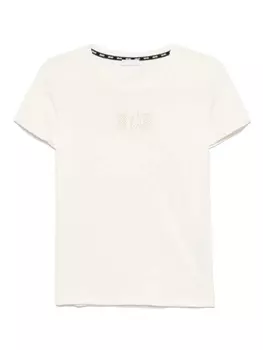 Футболка с вышитым логотипом LIU JO, нейтральный