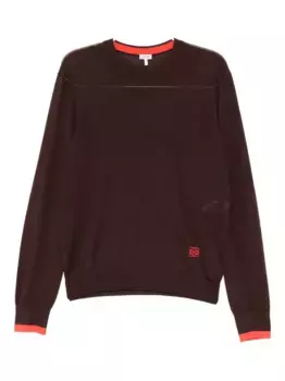 Футболка с вышитым логотипом LOEWE, коричневый