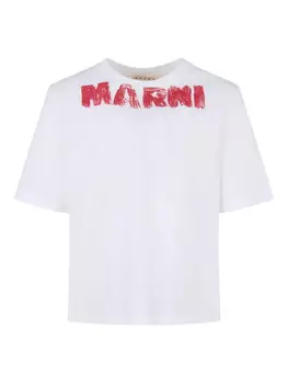 Футболка с вышитым логотипом Marni