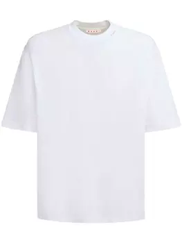 Футболка с вышитым логотипом Marni, белый