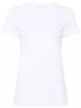 Футболка с вышитым логотипом Max Mara, белый