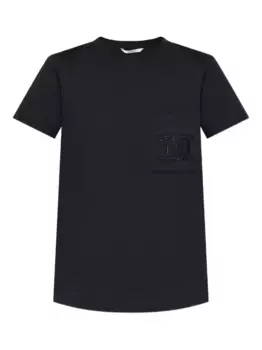 Футболка с вышитым логотипом MAX MARA, черный