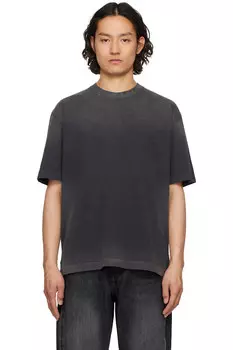 Футболка с вышитым логотипом на спине Solid Homme, черный