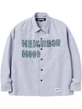Футболка с вышитым логотипом Neighborhood, серый