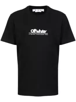 Футболка с вышитым логотипом OFF-WHITE, черный
