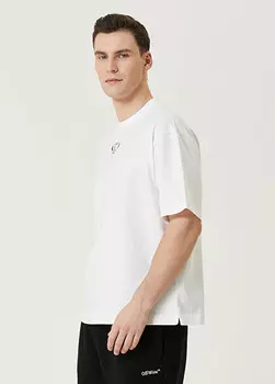 Футболка с вышитым логотипом пейсли Off-White, белый