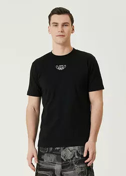 Футболка с вышитым логотипом пейсли Off-White, черный