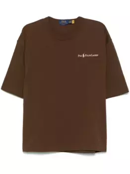 Футболка с вышитым логотипом POLO RALPH LAUREN, коричневый