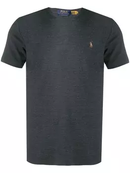 Футболка с вышитым логотипом Polo Ralph Lauren, серый