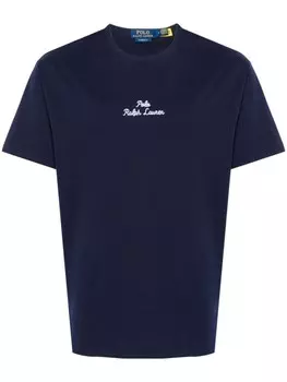 Футболка с вышитым логотипом Polo Ralph Lauren, синий