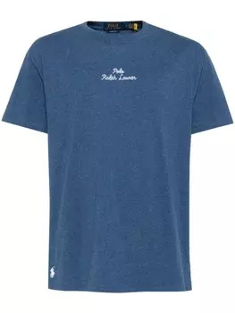 Футболка с вышитым логотипом Polo Ralph Lauren, синий