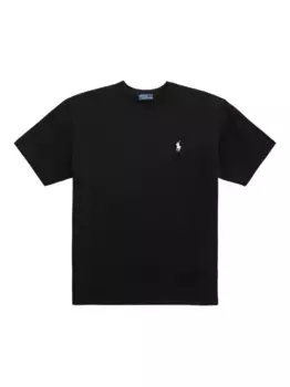 Футболка с вышитым логотипом POLO RALPH LAUREN, черный