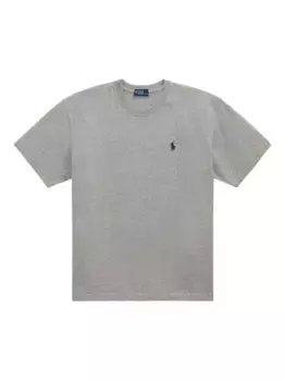 Футболка с вышитым логотипом POLO RALPH LAUREN, серый