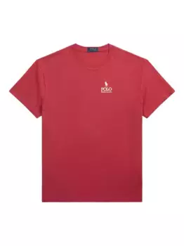 Футболка с вышитым логотипом POLO RALPH LAUREN, красный