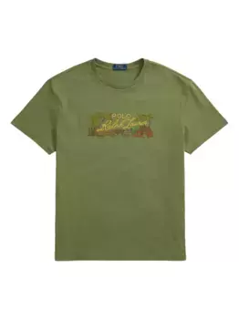 Футболка с вышитым логотипом POLO RALPH LAUREN, зеленый