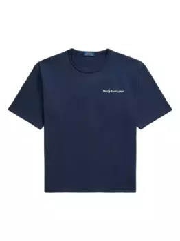 Футболка с вышитым логотипом POLO RALPH LAUREN, синий