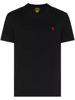 Футболка с вышитым логотипом POLO RALPH LAUREN, черный