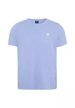 Футболка с вышитым логотипом POLO SYLT, цвет Brunnera Blue