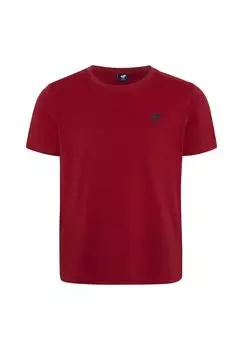 Футболка с вышитым логотипом POLO SYLT, цвет Chili Pepper