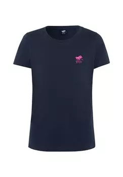 Футболка с вышитым логотипом POLO SYLT, цвет 19-4010 Total Eclipse