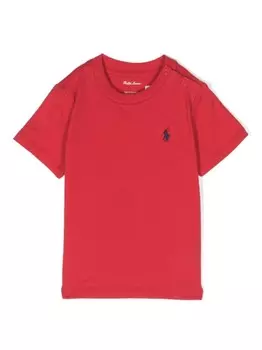 Футболка с вышитым логотипом Ralph Lauren Kids, красный