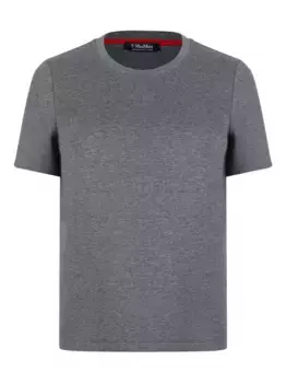 Футболка с вышитым логотипом 'S Max Mara, серый