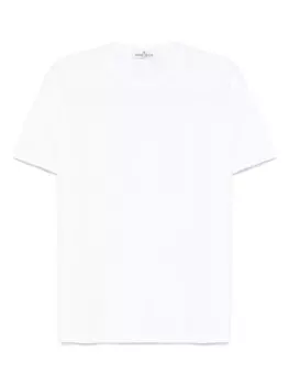 Футболка с вышитым логотипом Stone Island Junior, белый