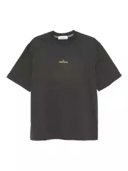 Футболка с вышитым логотипом Stone Island, серый