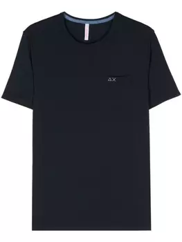 Футболка с вышитым логотипом Sun 68, синий