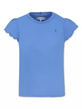 Футболка с вышитым логотипом Tommy Hilfiger Junior, синий