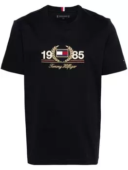 Футболка с вышитым логотипом Tommy Hilfiger, синий