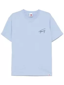 Футболка с вышитым логотипом Tommy Hilfiger, синий