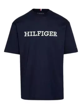 Футболка с вышитым логотипом Tommy Hilfiger, синий