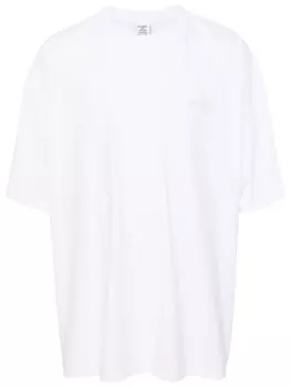 Футболка с вышитым логотипом VETEMENTS, белый