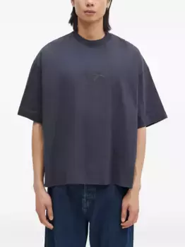 Футболка с вышитым логотипом VETEMENTS, синий