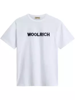 Футболка с вышитым логотипом Woolrich, белый