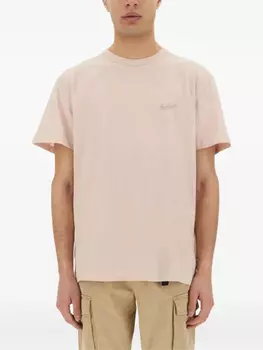 Футболка с вышитым логотипом Woolrich, розовый