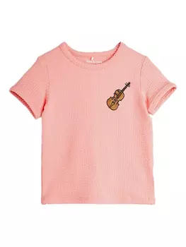 Футболка с вышитым мотивом Mini Rodini, розовый