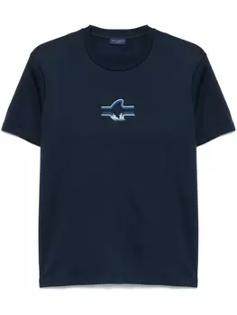Футболка с вышитым мотивом Paul & Shark, синий