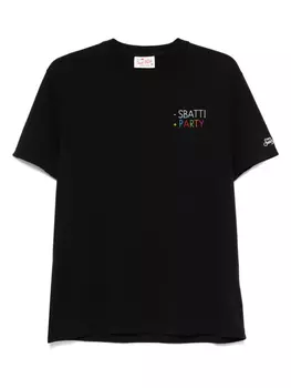 Футболка с вышитым мотивом «Порту» MC2 Saint Barth, черный