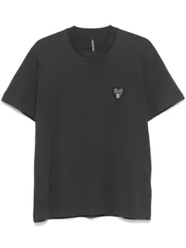 Футболка с вышитым рисунком Neil Barrett Heart Man, серый